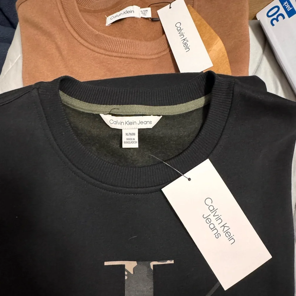 Calvin Klein Jeans Black Crewneck with Camo CK Logo